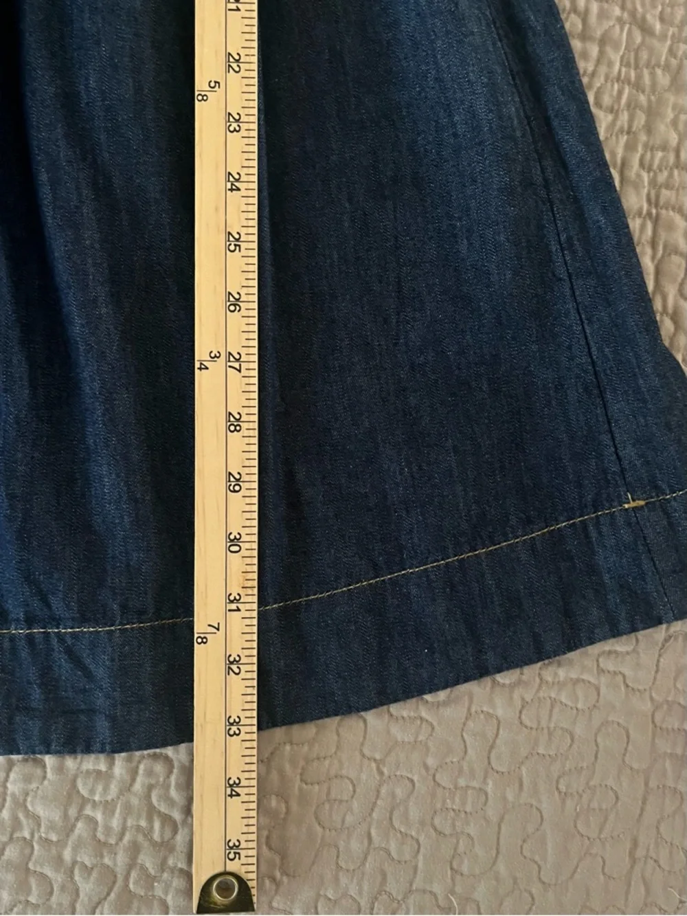 FREE ASSEMBLY Classic Dark Blue Denim Pleated Skirt - Picture 12 of 12